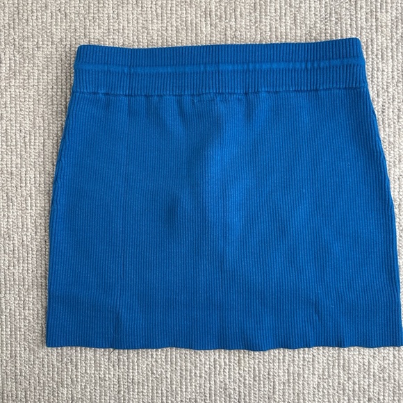 l*space Cobalt Blue Ribbed Drawstring Mini Skirt - Picture 4 of 4